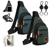 Waterproof Multi-pocket Crossbody Sling Bag for Travel & Everyday Use (D-1)
