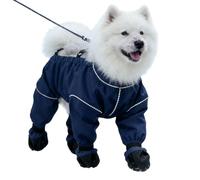 Waterproof Non Slip Cold Weather Puppy Outfits with Attached Boots,Winter Dog Outfits | for Small Medium Large Puppy Hiking Home Indoor Outdoor Walking
