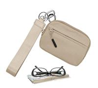 Waterproof Nylon Wallet, Compact Keychain Wristlet, 5.91x3.54in Credit Card Coin Purse, Authentic Lightweight Design, Hand Strap Security for Women Travel Safety, Everyday Use