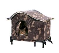 Waterproof Outdoor Cat House 60cm Insulated Shelter With Escape Door