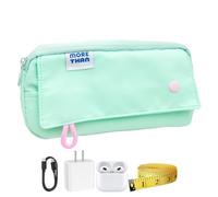 Waterproof Pencil Pouch With Zipper - Large Case | Reusable School Pencil Case Holder For Kids, Teens, Women; Ideal For Classroom, Makeup, Art Supplies, Travel, College, Everyday Organization, Verde