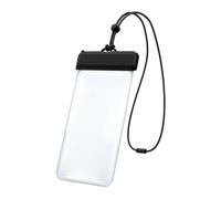 Waterproof Phone Case, Phone Pouch, Double Lock IPX8 Rated Touch Compatible Large Capacity Lightweight Secure Closure Leak Proof, Touchscreen Bag for Beach Swimming Rain Vacation, Black, White