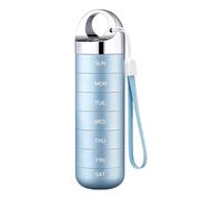 Waterproof Pill Organizer Case, Metal Weekly Medicine Storage Box Compact Travel Tablet Container for Daily Routine Home Office Gym Camping Business Trip Caregiver Health Management Portable Use