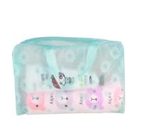 Waterproof PVC Cosmetic Storage Bag Women Transparent Organizer For Makeup Pouch Compression Travelling Bath Bags(Green)