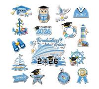 Waterproof Refrigerator Cruise Door Magnets, 16 Piece, 2026 Grad PVC Set, Magnetic Vehicle Stickers, Cruise Travel, Home Kitchen, Car Display, School Party