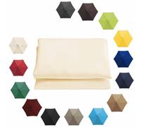 Waterproof Replacement Canopy for 8.8FT & 9.8FT Umbrellas UV50+ Outdoor Patio Shade Cloth Durable Weather-Resistant Fabric 6/8 Ribs Parasol Cover