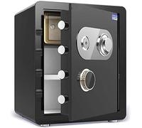 Waterproof Safe Safes and Lock Boxes Large Fireproof Home/Office Anti-Theft Cabinet Mechanical Safety Box Height 45Cm For Home Office,Black