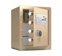 Waterproof Safes Steel Combination Key Lock Safe, Fireproof and Anti- Theft Storage Cabinet, Small Office File Box, Height 25cm/30cm/45cm for Home Off,Gold-45 38 X 33cm