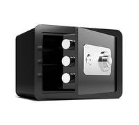 Waterproof Safes Steel Combination Key Lock Safe, Fireproof and Anti- Theft Storage Cabinet, Small Office File Box, Height 25cm/30cm/45cm for Home Off,Black-30 38 X 30cm