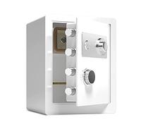 Waterproof Safes Steel Combination Key Lock Safe, Fireproof and Anti- Theft Storage Cabinet, Small Office File Box, Height 25cm/30cm/45cm for Home Off,White-45 38 X 33cm