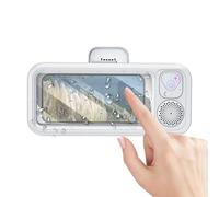 Waterproof Shower Phone Holder - 360 Degree Rotation Cradle - Cellphone Mount with Wireless Speaker for Travel, Apartment, Dorm, Home, Hotel, Den, Shelf, Convenient Hands Free Use for Adults