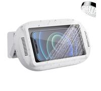 Waterproof Shower Phone Holders - 360 Rotation Wall Mount Case, Anti Fog Touch Screen Box, Suction Cup Bathroom Bathtub Gadget, Hands Free Mirror Stand, Kitchen Glass Stick On, For iosSamsung