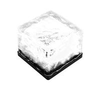 Waterproof Solar Brick Lights - Ice Cube Floor Lamps, Paver Garden Decor | Auto Dusk Sensor Frosted Glass Paver Cubes | Weatherproof External Yard Marker Fixtures For Scenic Courtyard Lawn Pathway