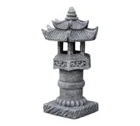 Waterproof Solar Garden Decor Resin Zen Pagoda 12 Inch Decorative Lights
