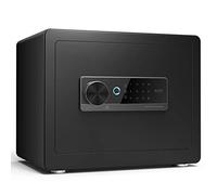Waterproof, Steel and Lock Box Fireproof Document Safe Home with Electronic Keypad & Key, Security For Money Medicine Valuables, Black
