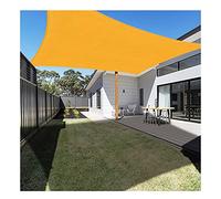 Waterproof Sun Shade Sails Canopy Rectangle UV Block Sunscreen Awning Pergola Shade Cover for Outdoor Patio Garden Summer Yard Activities, with Rope, Yellow