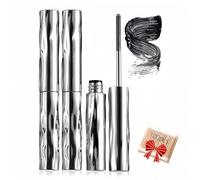 Waterproof & Sweatproof Lengthening & Curling Mascara,steel pipe eyelash primer,Made with Spiral-Threaded Brush,Build Fuller 3D Lashes, Clump-, Smudge- and Flake-Free (2PCS)