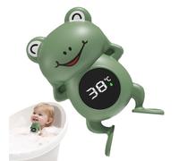 Waterproof Thermometer, Cute Cartoon Frog, Digital Temperature Sensor, Green, Pink, Type-C Charging, Child Safe Design, Kids Bath and Swimming Pool Use Water with Fast Charging Enjoyable