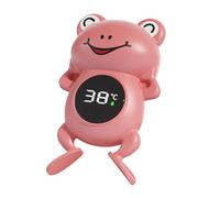 Waterproof Thermometer, Cute Cartoon Frog, Digital Temperature Sensor, Green, Pink, Type-C Charging, Child Safe Design, Kids Bath and Swimming Pool Use Water with Fast Charging Enjoyable
