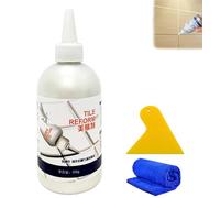 Waterproof Tile Gap Repair Filler, Tile Reform Coating Mold Cleaner, Grout Tiling Tile Reviver Repair, Home Waterproof Tile Gap Refill Agent, for Joints Line, Gaps (White)