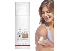 Waterproof Tinted Sunblock - SPF Face Moisturizer, Broad Spectrum Sunscreen Cream, Non Greasy Tinted Texture with Natural Finish, Facial Skin Care Product for Daily Wear, UV Defense for Sports Travel