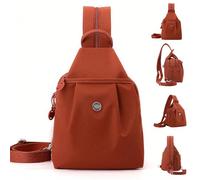 Waterproof Two Way Commuter Bag, Anti-Theft Waterproof 2-Way Commuter Bag Lightweight & Multi-Pockets for Women (Orange)