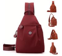 Waterproof Two Way Commuter Bag, Anti-Theft Waterproof 2-Way Commuter Bag Lightweight & Multi-Pockets for Women (Red)