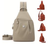 Waterproof Two Way Commuter Bag, Anti-Theft Waterproof 2-Way Commuter Bag Lightweight & Multi-Pockets for Women (Khaki)