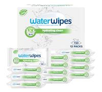 WaterWipes Limpieza Hidratante Toallitas para Bebé, 720 Toallitas (12 Pack), con 99% de Agua y Extracto de Aloe Vera, Toallitas húmedas para Rostro y Cuerpo