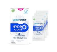 WaterWipes HydroCool Toallitas Refrescantes XL, Paños Corporales para Enfriamiento Instantáneo, Control de Olor y Sudor, Ideales para Gimnasio, Viajes y Aire Libre, 54 unidades (3 paquete)