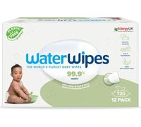 WaterWipes Sensitive+ Baby & Toddler Wipes, 720 unidades (paquete de 12), 3 en 1 Limpia, Cuida, Protege, 99,9% Agua, Textura Limpia, Sin perfume