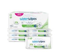 WaterWipes Sensitive+ Hydrating Boost Wipes, Toallitas Hidratantes, 360 unidades (paquete de 6), 3 en 1 Limpia, Cuida, Hidrata, 99% Agua con Aloe Vera, Toallitas sin perfume para bebés