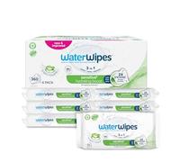 WaterWipes Sensitive+ Hydrating Boost Wipes, Toallitas Hidratantes, 360 unidades (paquete de 6), 3 en 1 Limpia, Cuida, Hidrata, 99% Agua con Aloe Vera, Toallitas sin perfume para bebés