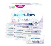 WaterWipes Sensitive+ Soothing Clean Wipes, Toallitas Calmantes, 720 unidades (paquete de 12), 3 en 1 Limpia, Cuida, Calma, 99% de agua con extracto botánico, Toallitas sin perfume para bebés