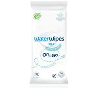WaterWipes Toallitas para llevar sin plástico, 99.9% de agua, sin perfume, suaves para la piel, 28 toallitas húmedas
