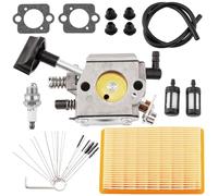 WateryWave BR420 BR400 - Carburador para St-ihl SR320 SR340 SR380 SR400 SR420 BR320 BR340 BR380 BR400 BR420 soplador de mochila con filtro de aire, línea de filtro de combustible, cepillo de limpieza