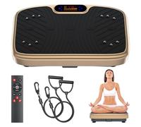 WATEYA Máquina de ejercicio con placa de vibración para drenaje linfático, equipo de fitness para tonificación de fuerza, equipo de entrenamiento en casa premium con 1-200 ajustes de velocidad para