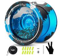 WATIEOBOO W07 - Yoyo sensible y no sensible - Yoyo de truco de metal profesional para principiantes y adultos con kit de rodamientos, 10 cuerdas, estuche y guantes