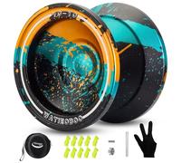 WATIEOBOO Yoyo M18 - Yoyo sensible para niños de 8 a 12 años, yoyo profesional que no responde para adultos, yoyo de truco de metal profesional con kit de rodamientos Yo Yo, 10 cuerdas, estuche y