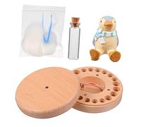 WATIIFUFU 1 Juego Caja conmemorativa de deciduos diente de niños almacenamiento de recién nacidos diente flojo titular de los organizador de la colección de