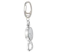 WATIIFUFU 1 Pc Reloj con Llavero Mini mosquetones abrebotellas Clave Llave abrebotellas Mirar Relojes de Pared Wall Clock Colgante de Llave de Reloj decoración Clave Acero Inoxidable Silver