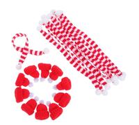 WATIIFUFU 10 Juegos Mini Christmas Knit Hat and Scarf For Crafts Wool Yarn Tiny Hats For DIY Wine Bottle Covers Festive Handmade Doll Decorations
