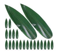 WATIIFUFU 100 Manteles Individuales de Bambú para Sushi, Hojas Naturales Reutilizables para Decoración de Sashimi y Platos de Sushi, Estilo Tradicional Japonés, Paquete de 100 Unidades,