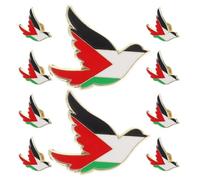 WATIIFUFU 10piezas Broche de Bandera de Palestina Esmaltado Pines de Metal para Viajes Internacionales Ropa Sombreros Mochilas y Accesorios