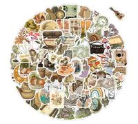 WATIIFUFU 110 Piezas Pegatinas Autoadhesivas con Diseños Vintage de Animales para Portátil y Maletas Resistentes al Agua Decoración Creativa para Botellas Cuadernos y Equipaje Aptas para