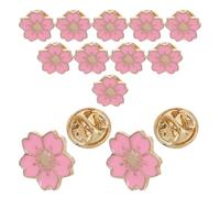 WATIIFUFU 12 Piezas Broches Vestidos Estilo Japonés Flores de Cerezo Broches de Aleación para Mujeres Pines Decorativos para Ropa Bolsos y Sombreros