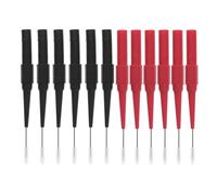 WATIIFUFU 12 Puntas de Sonda para Multímetro Eléctrico, Acero Inoxidable, Precisión para Comprobador de Circuitos Automotrices y Puesta a Tierra, Set 6 Rojas y 6 Negras, Uso Profesional