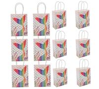 WATIIFUFU 12piezas Bolsas De Obsequio De Sirena Bolsitas De Papel Para Golosinas Bolsas De Sorpresa Forma De De Sirena Para Fiesta Mar