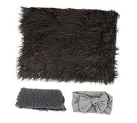 WATIIFUFU 1juego Envoltura y Diadema para Fotografía De Recién Nacidos Oscuro Accesorios para Sesiones De Fotos De Bebés y Recuerdos Inolvidables