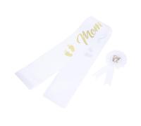 WATIIFUFU 1juego Sash y Insignia Para Shower Sash Mom to Be y Pin Dad to Be Decoración De Fiesta Para Futuras Mamás y Papás De Celebración Para Bienvenida